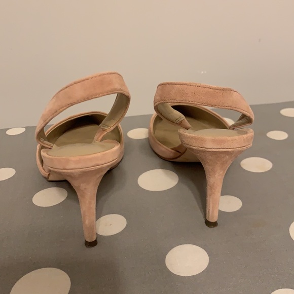 Ann Taylor Kerry Suede Slingback Pump 6, Paloma /Dusty pink - Picture 4 of 7